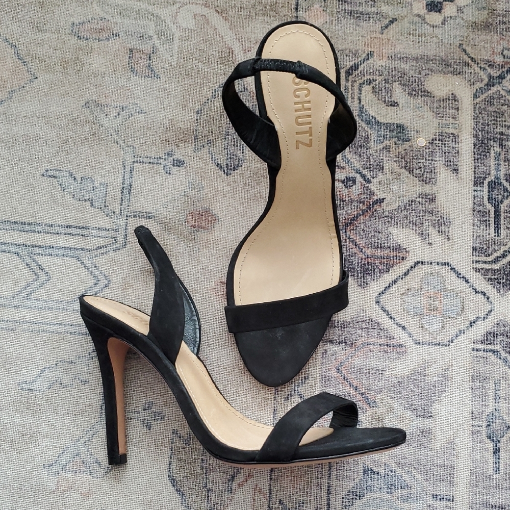 Schutz Black Women's Heeled Sandals